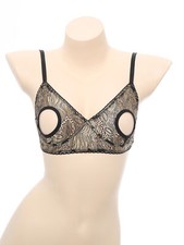 Women Nipples Open Breast Bras Hollow Out Lingerie Sleeveless Cut-Out Nightwear