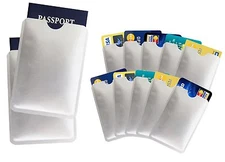 12 Pack RFID Blocking Sleeves Credit Card Protector & Passport Identity Theft US