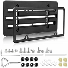License Plate Frame & Front Bumper Bracket Holder Kit For Ford F-150 Edge Escape