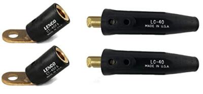 2 Each Lenco 08030 CT-40FA Lug & 2 Each LC-40 Cable Connector 05053: 1/0-2/0