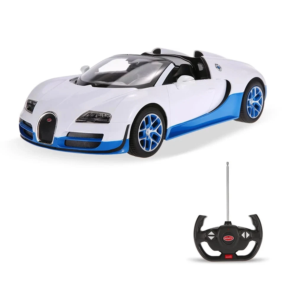 RASTAR 1:14  BUGATTI GRAND SPORT VITESSE WHITE & BLUE RADIO REMOTE CONTROL CAR - Image 4 of 4