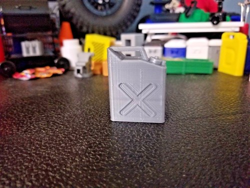 RC 1/10 Scale Silver Jerry Can Tank Rock Crawler Garage Miniature Accessories - Picture 6 of 8