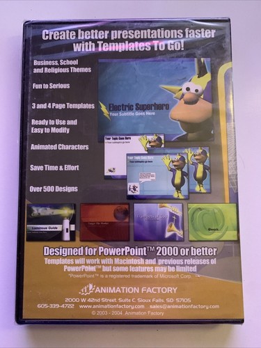 *New Sealed* Animation Templates To Go For Microsoft PowerPoint - Picture 2 of 2