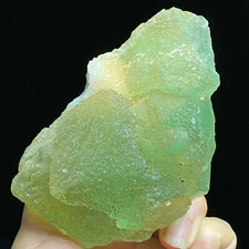 381g Translucent Green Pyramid Fluorite & White Quartz Mineral Specimen