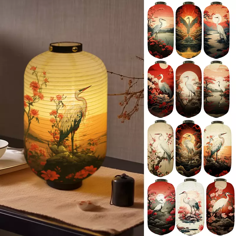 35 45 55cm Traditional Japanese Paper Lantern Crane Izakaya Cuisine Shop Decor