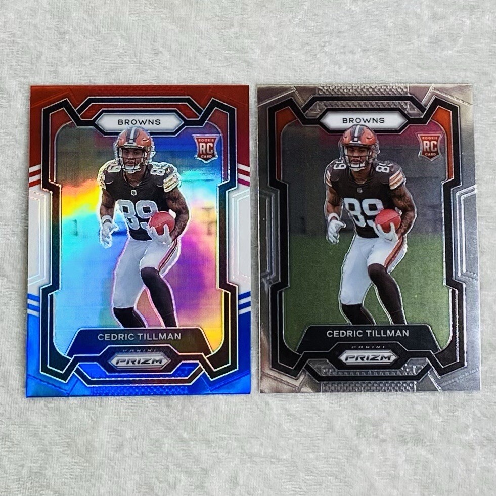 Cedric Tillman (RC) Red White Blue 2023 NFL Panini Prizm & Browns Cards #321