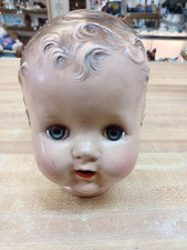 Vintage Hard Plastic Sleepy Eye Baby Doll Head Two Teeth