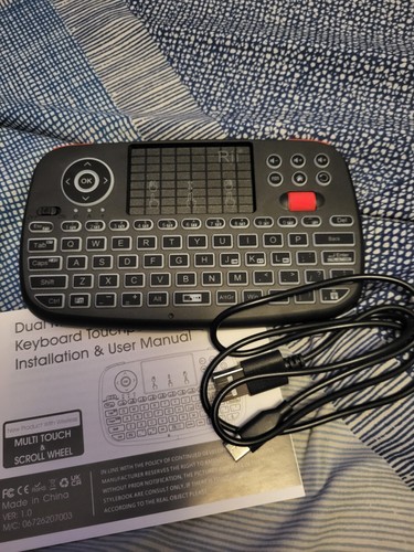 RII Dual Mode Multimedia Keyboard Touchpad Combo I4 - Like New - Picture 2 of 4