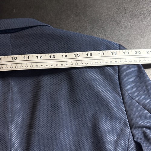 Savile Row London Men’s 44R Blazer Solid Blue Sport Coat Jacket - Picture 9 of 11