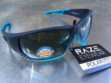 RAZE Eyewear Sunglasses Sonar polarized fishing Blue Frame Green Lens 28551