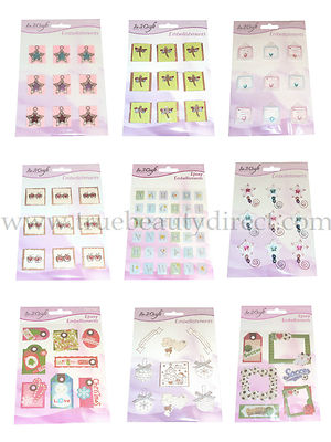 WÄHLEN SIE EINE PACKUNG IN 2 BASTELN VERZIERUNGEN KARTENAUFLEGER KARTENHERSTELLUNG SCRAPBOOKING NEU