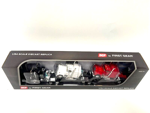 DCP / FIRST GEAR 1/64 SCALE GEAR MACK R FLAT TOP TRIO SET, BLACK WHITE & RED - Picture 5 of 7