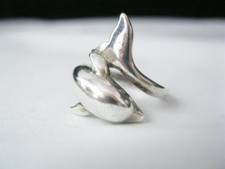 KABANA STERLING SILVER DOLPHIN RING SIZE 6.5 SIGNED