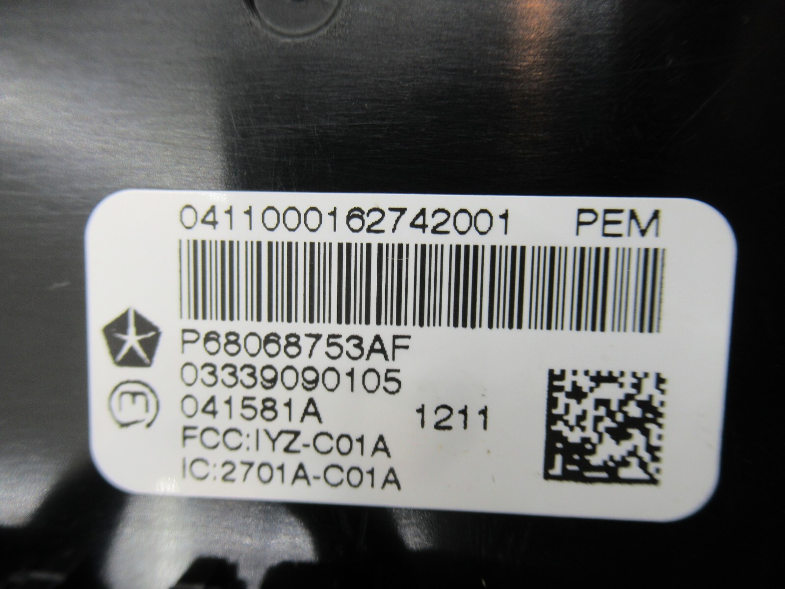 1116 TOWN & COUNTRY GRAND CARAVAN PASSIVE ENTRY RECEIVER MODULE