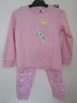 Girls Lily Dan (Aldi) long winter pyjamas Size koala print