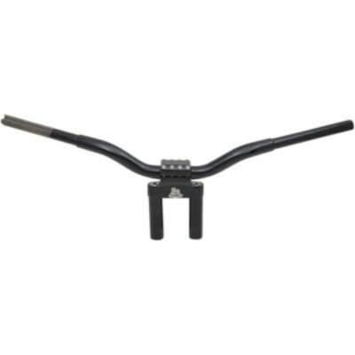 LA Choppers 8'' Gloss Black 1-1/4'' Kage Fighter Straight Riser T-Bars Harley 1''