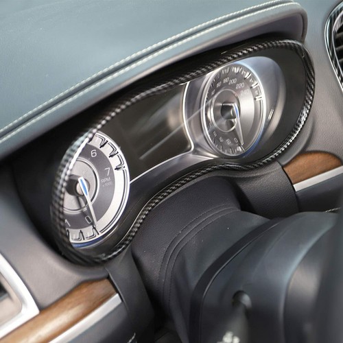Carbon fiber Central Control Dash Decor Cover Trim Bezel for 2015+ Chrysler 300C - 第 16/371 張圖片