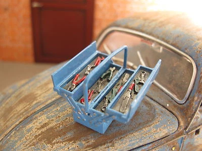 Werkzeugkasten Werkzeug Kiste Werkstatt Diorama Tool Case LKW Zubehör 1/18 1/24