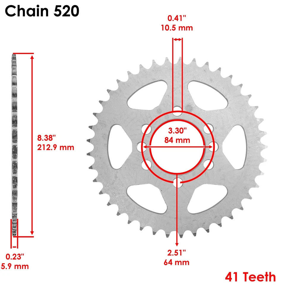 Kit de cadena de transmisión y piñones azules para Suzuki LT230E Quadrunner 230 1986-1993 Foto 4 de 4