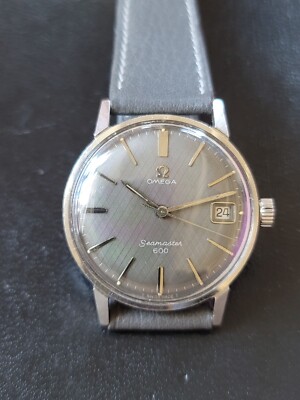 VINTAGE OMEGA SEAMASTER 600 FACTORY ORIGINAL GREY LINEN DIAL MENS