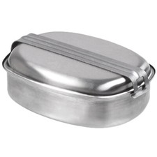 Mil-Tec French Mess Kit Stainless Steel Eating Cooking Camping Travel Survival