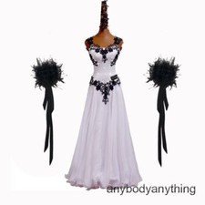 Ballroom Dance Dress Standard Competition Costume Performance White Dance Dress