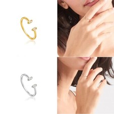 925 Sterlingsilber Damen Ring Ringe Verstellb...