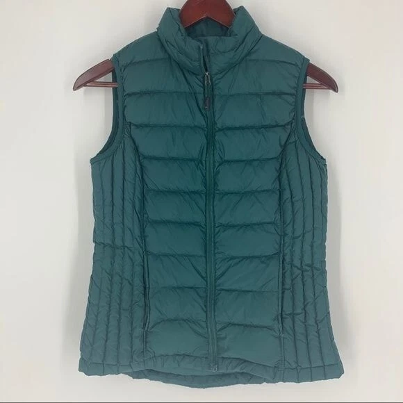 XPOSURZONE Down Puffer Zip Vest Green Small eBay