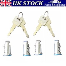 Set of 2/4 Barrel Locks & 2 Keys For Thule, Halfords Roof Bars & Cycle Carriers