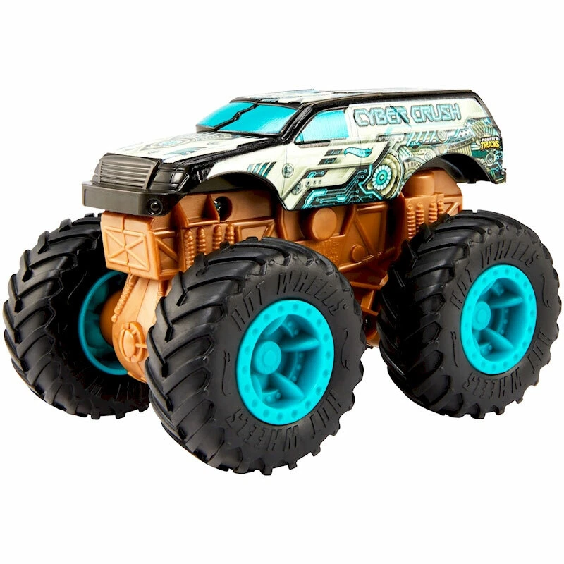 Hot Wheels Monster Trucks Bash-Ups CYBER CRUSH 1:43 Scale SUV Vehicle - Image 2 of 4