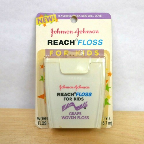 Vintage Johnson & Johnson Reach Floss for kids GRAPE WOVEN