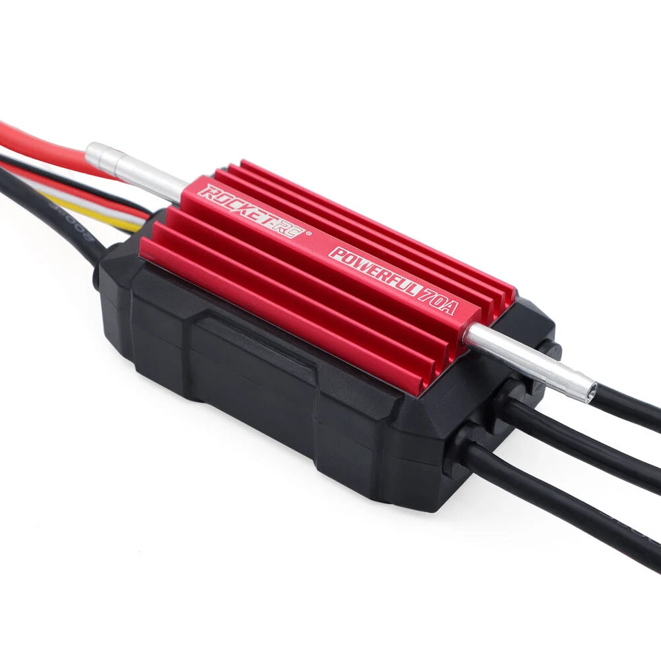 ROCKET-RC 200A Impermeable Sin Escobillas Marina ESC 4-8S LiPo 8.4V10A BEC para Barco RC Foto 4 de 4