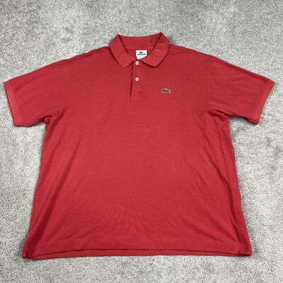 Lacoste Polo Shirt Mens Size 2XL Pink Coral Regular Gator Logo Cotton  Casual