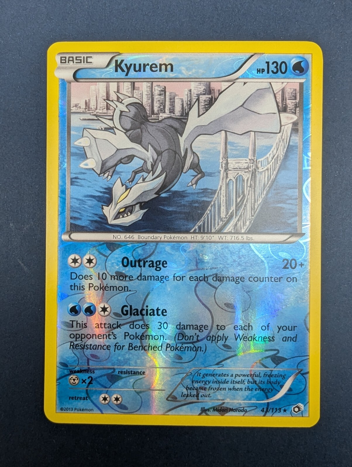 Kyurem 43/113 Reverse Holo Rare Black & White Legendary Treasures 2013 Pokemon