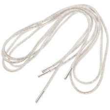 1 Pair Sparkly Shiny Shoelaces White Rhinestone Glitter Boots Shoe Laces