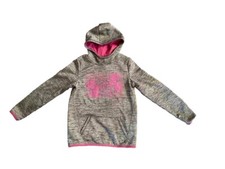 Under Armour Hoodie Girls Size Youth Large Cold Gear Loose Fit Gray Purple