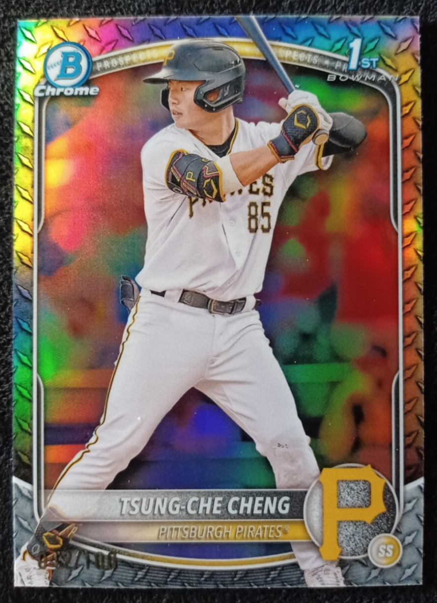 2025 Bowman Tsung-Che Cheng 1st Chrome Steel Metal Refractor #42/100 -Pirates