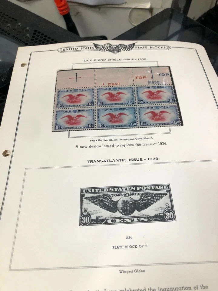 1938 U.S. CLASSIC AIRMAIL 6c Eagle Plt#Blk of 6 w Imp Sc#C23 M/NH/OG* SCARCE! - Image 4 of 4