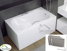 Vasca da bagno 120 x 70 cm vasca rettangolare seduta vasca seduta polistirolo/acrilico