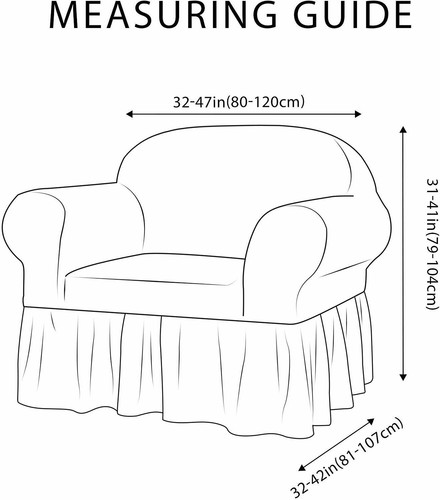 Subrtex Slipcover Sofa Chair Couch Cover Protector Stretch Skirt Furniture Soft - Picture 57 of 126