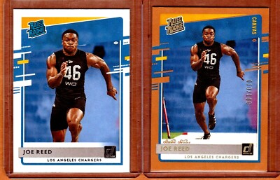 2020 DONRUSS 'SSP' JOE REED 'GOLD CANVAS' #10/100 plus base, ''LA CHARGERS''