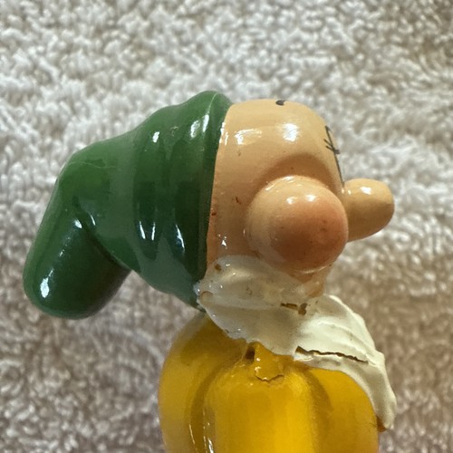 "Estatuilla enana tímida Disney rara pintada a mano España 3"" de alto" - Imagen 10 de 13