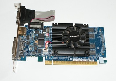 Gigabyte Nvidia GT610 2GB HDMI/DVI/VGA PCIE Grafikkarte in voller Höhe