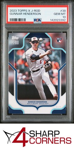 2023 TOPPS X JULIO RODRIGUEZ SHOW OUT COLLECTION #38 GUNNAR HENDERSON RC PSA 10
