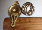 Vintage Czech Gold Tone Filigree Pearl Dress Scarf Clip & Hair Ban???. — photo 4