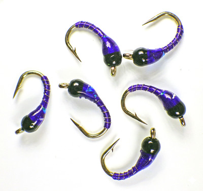Mirage Midge Tungsten Nymphs Purple And Black - Premium Trout Fly Fishing Flies