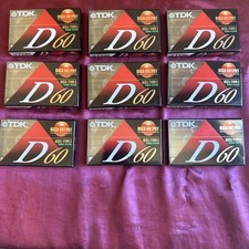 TDK IEC1 Type I D60 60 Minute Blank Audio Cassette Tapes High Output Lot Of 9
