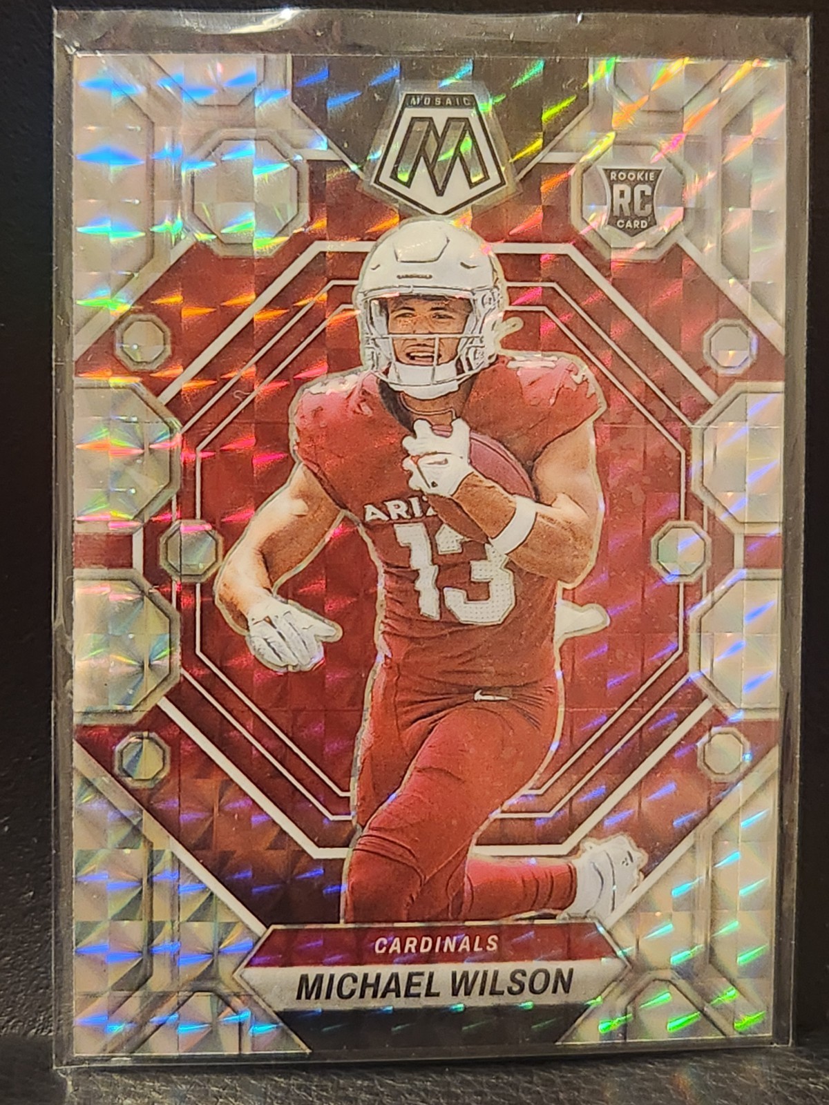 2023 Mosaic Football #350 Michael Wilson RC Silver Prizm NFL Arizona Cardinals