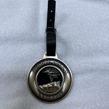 Pebble Beach Resorts 1919 Mosiężna torba golfowa Etykieta Spyglass Hill Spanish Bay Del Monte