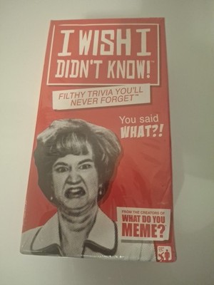 NEW I Wish I Didn't Know Filthy Trivia You'll Never Forget Game What Do You Meme